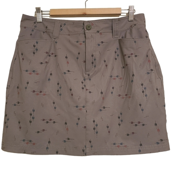 Eddie Bauer | Women's Gray and Multi-Color Print Adventurer 2.0 Skorts (Size 10) - Picture 1 of 14